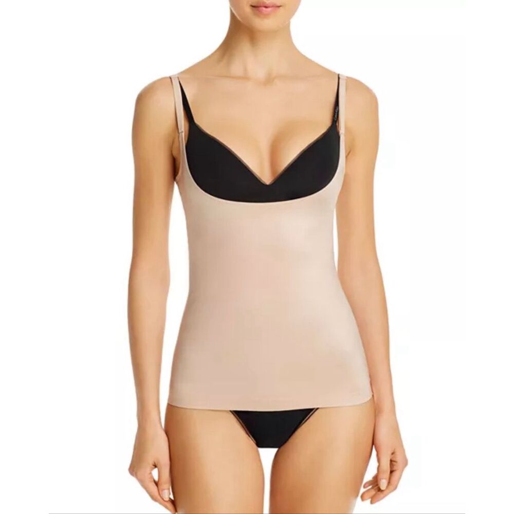 Spanx Suit Your Fancy Open Bust Camisole Shaper Tank Champagne Beige 3XL